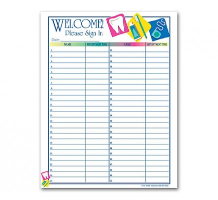 Patient Sign-In Sheet, Dental Icon Design 